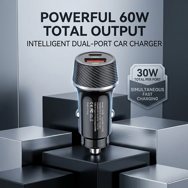 Snelle autolader 60W, adapter  - Usb C Hub recensie en prijs